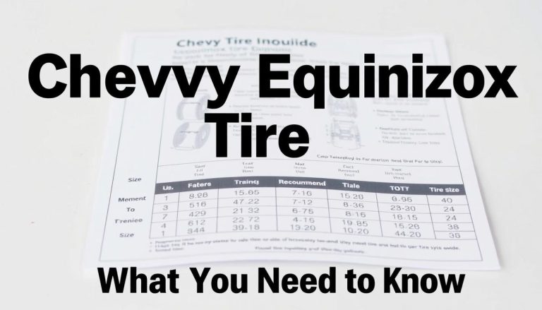 Chevy Equinox Tire Size Guide