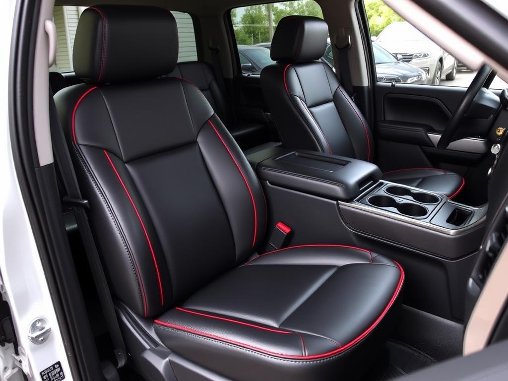 Luckyman Club Faux Leather Seat Covers for Chevy Silverado 1500