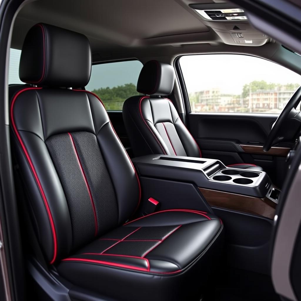Luckyman Club Faux Leather Seat Covers for Silverado